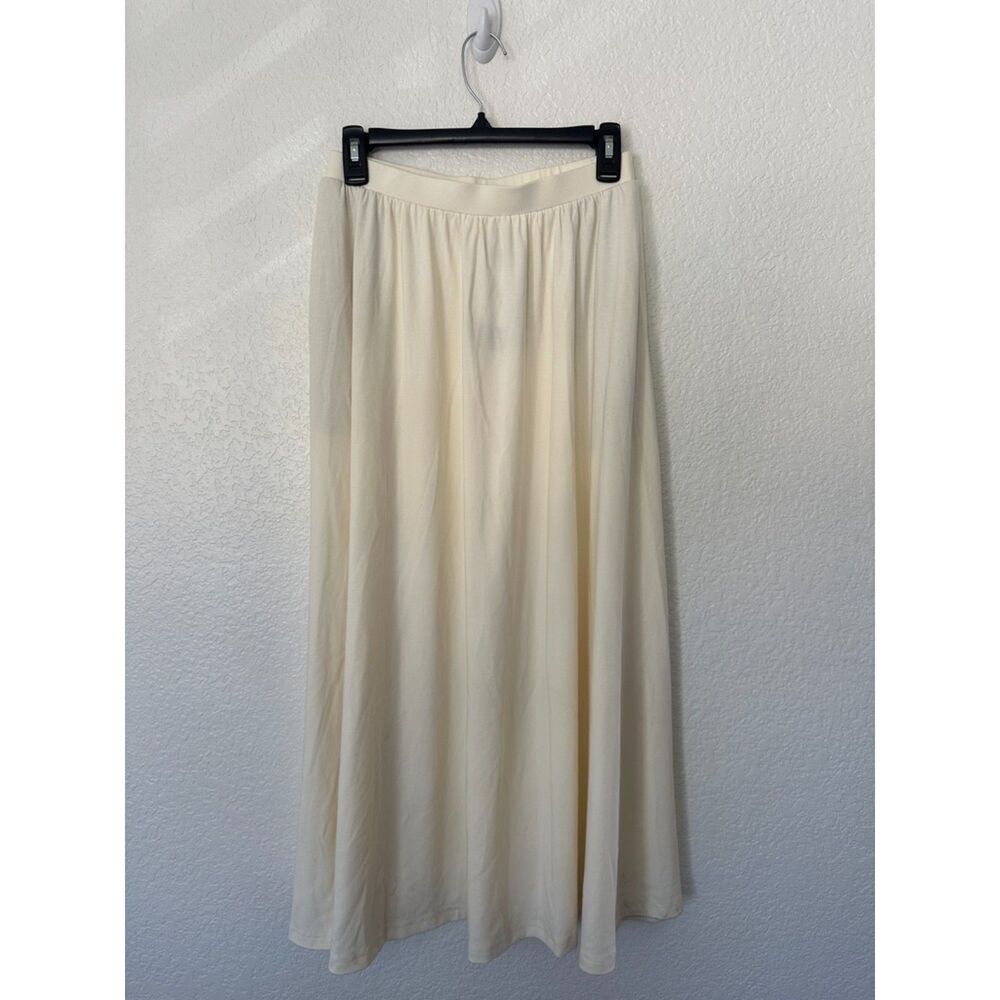 OGL Light Cotton Stretch Maxi Umbrella Skirt Midi Maxi With Pockets NWT Small - Picture 2 of 11